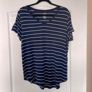 ☘️2/$15☘️Like new George ladies Tshirt XL navy stripe